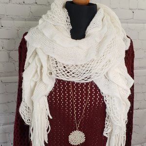 Burgundy Knit Sweater W/ Crossback
